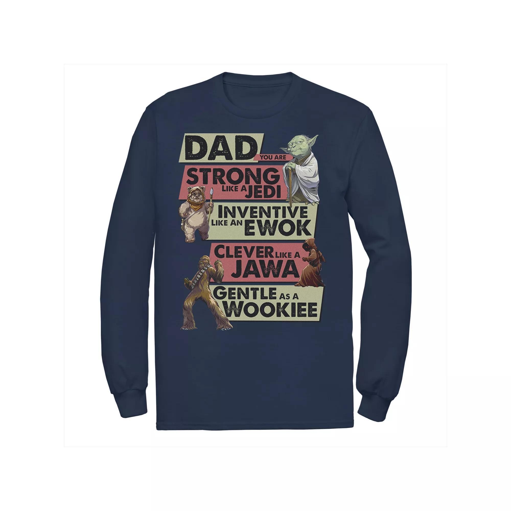 Men's Star Wars Dad You Are Strong Like A Jedi Tee, Size: Large, Blue Product Image