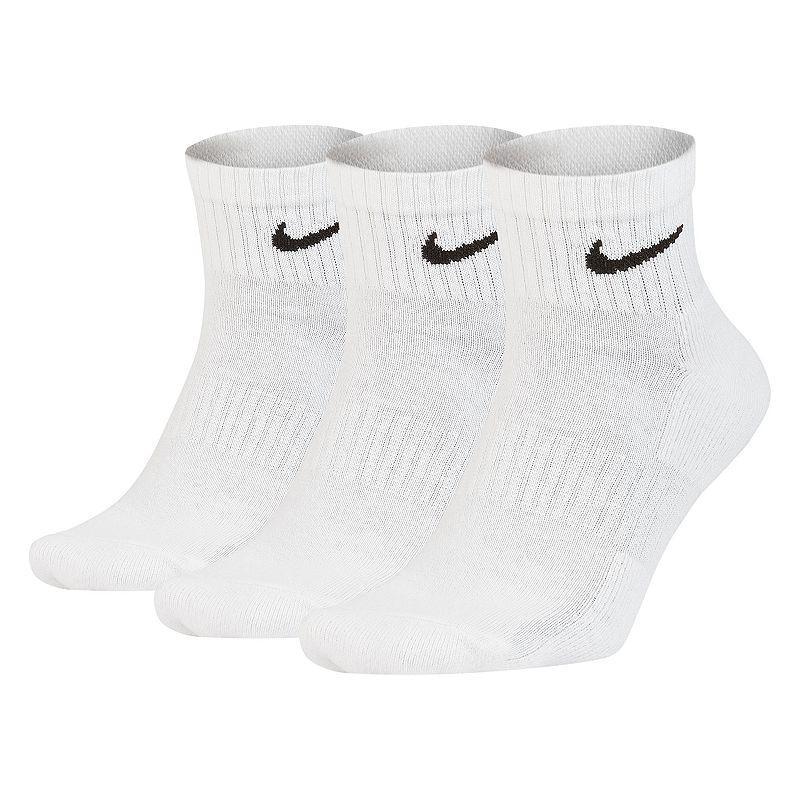 Women's Nike 3-Pack Everyday Cushioned Ankle Socks, Size: Medium, Neutral Product Image