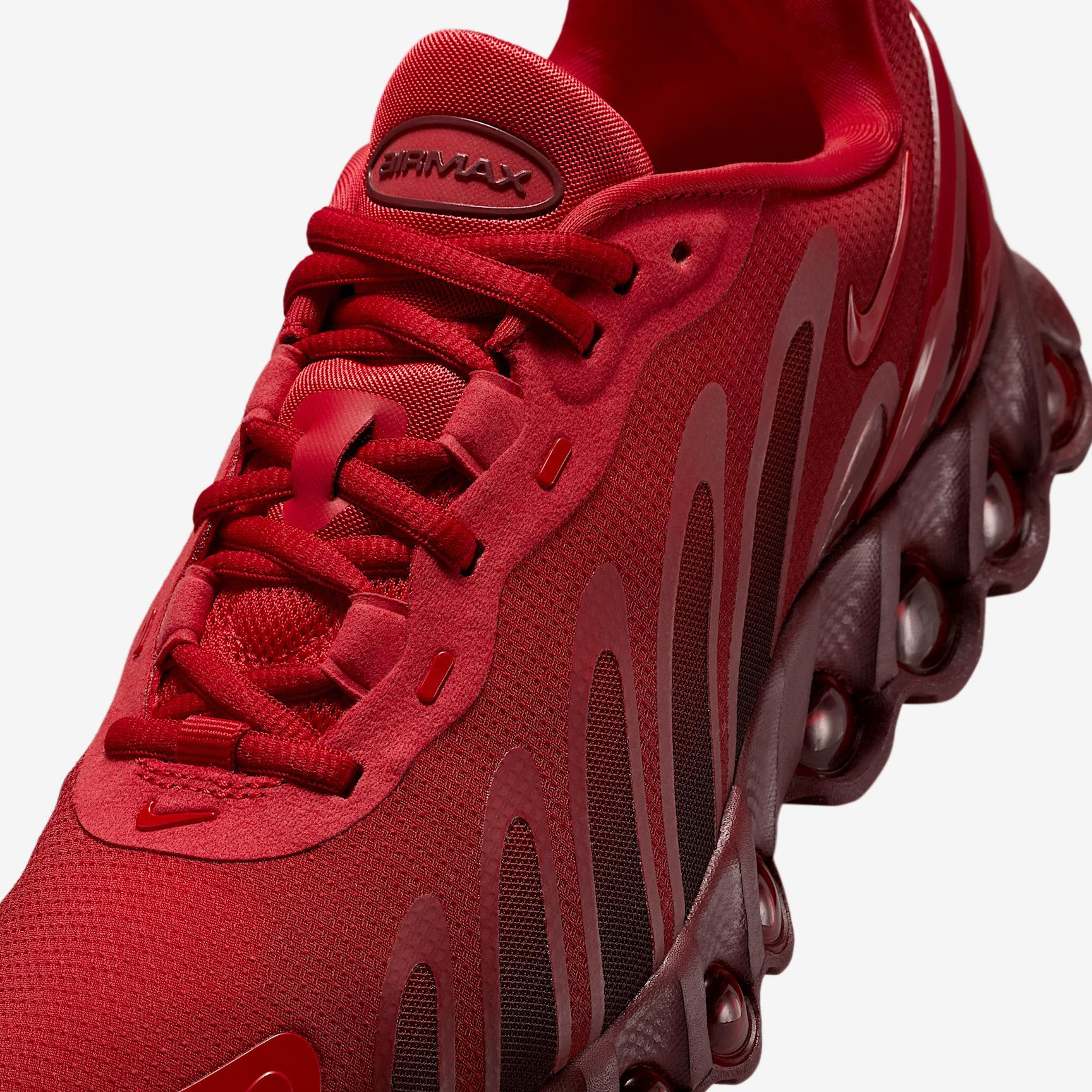 Nike Womens Air Max Dn8 Casual Shoes in University Red/Tough Red Product Image