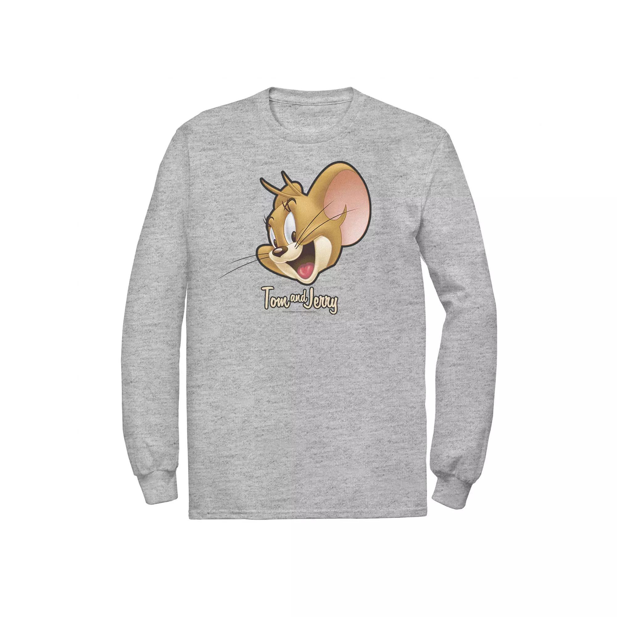 Men's Tom And Jerry Simple Jerry Big Face Tee, Size: Medium, Athletic Grey Product Image