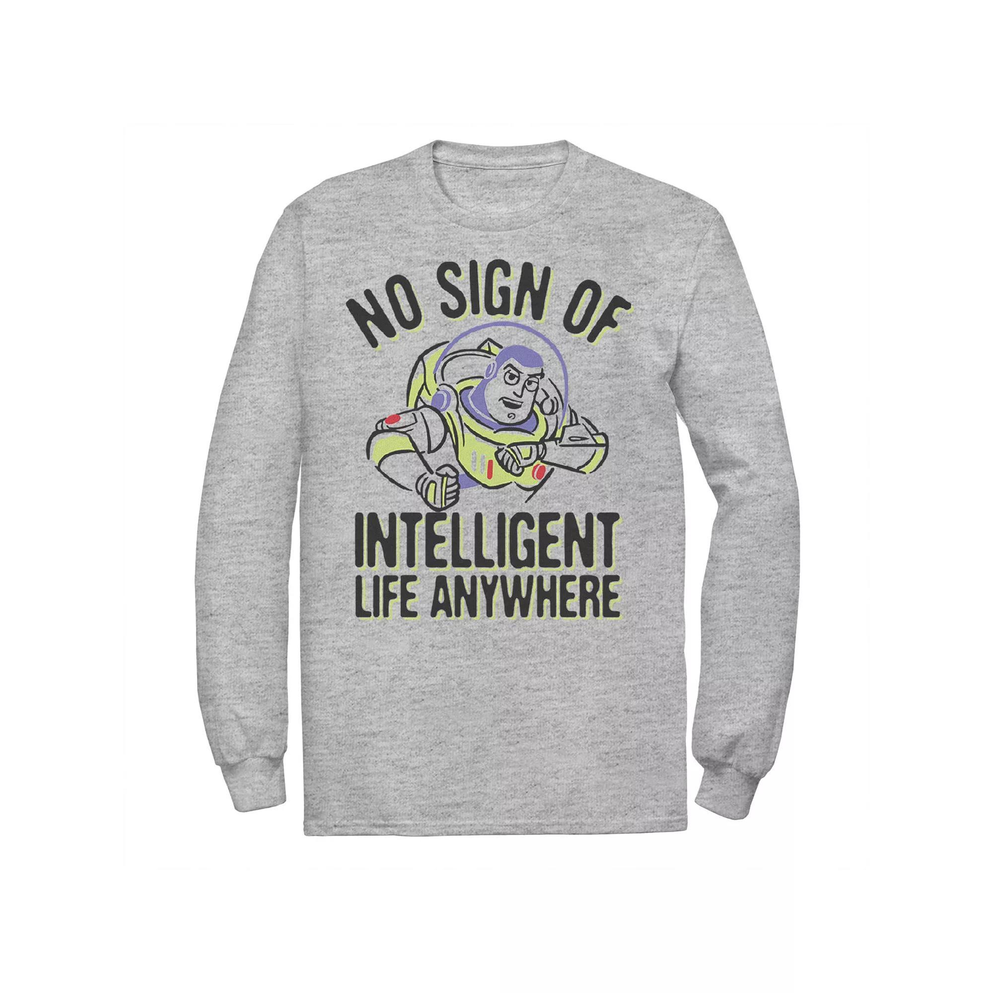 Disney / Pixar's Toy Story Buzz Lightyear Men's No Intelligent Life Tee, Size: Large, Athletic Grey Product Image