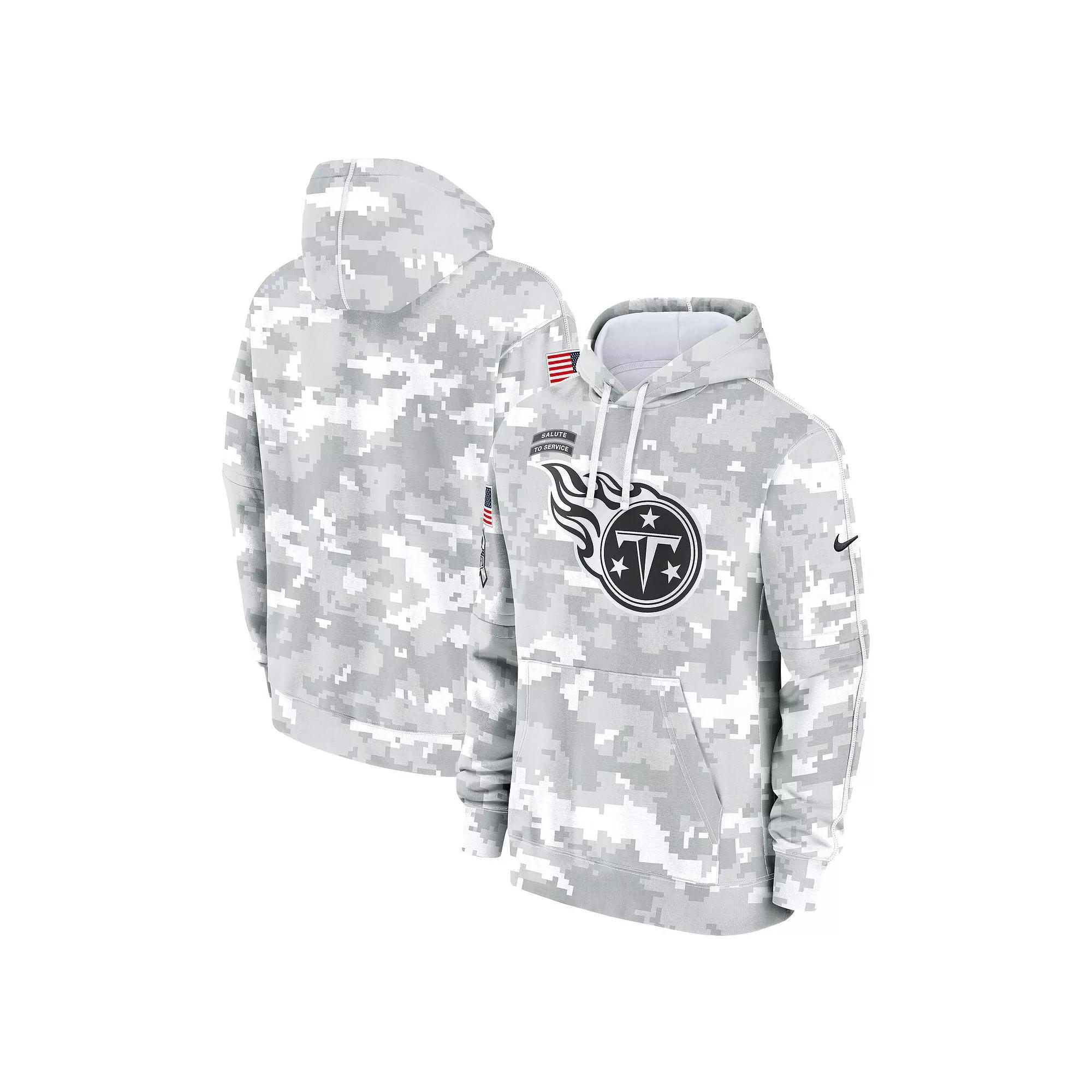 Men's Nike Arctic Camo Tennessee Titans 2024 Salute to Service Club Fleece Pullover Hoodie, Size: Medium, Team Product Image