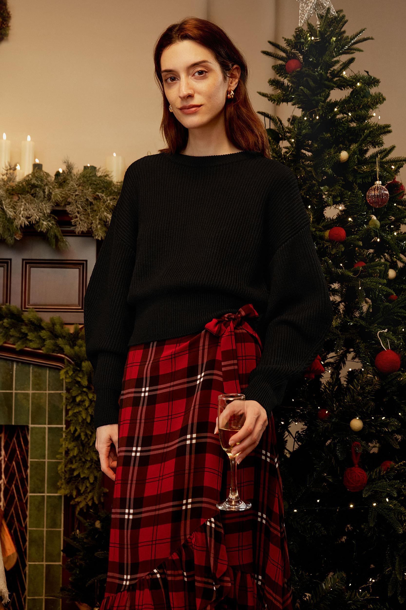 Ruffled Georgette Wrap Skirt Product Image