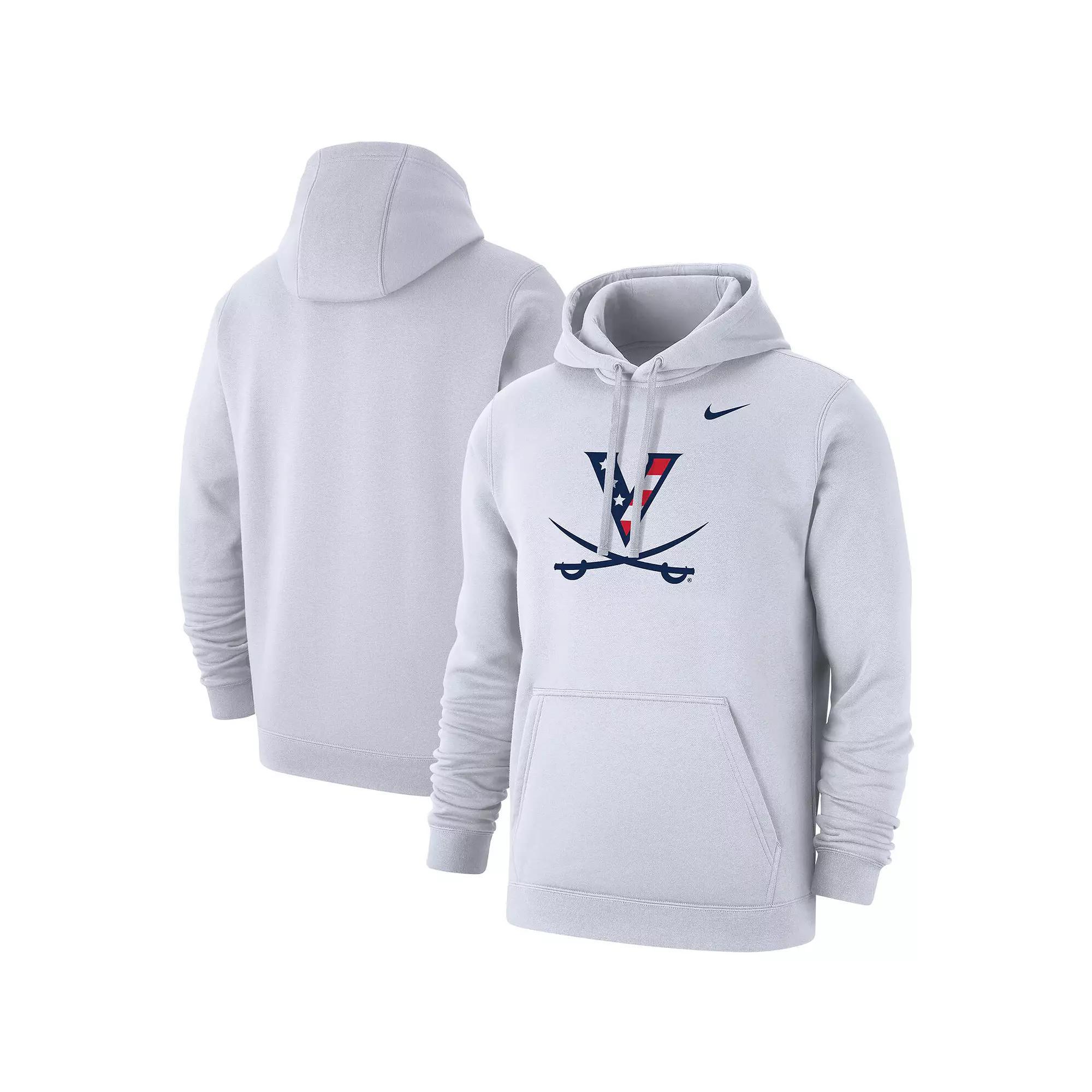 Men's Nike Virginia Cavaliers Red, White & Hoo Club Fleece Pullover Hoodie, Size: 2XL Product Image