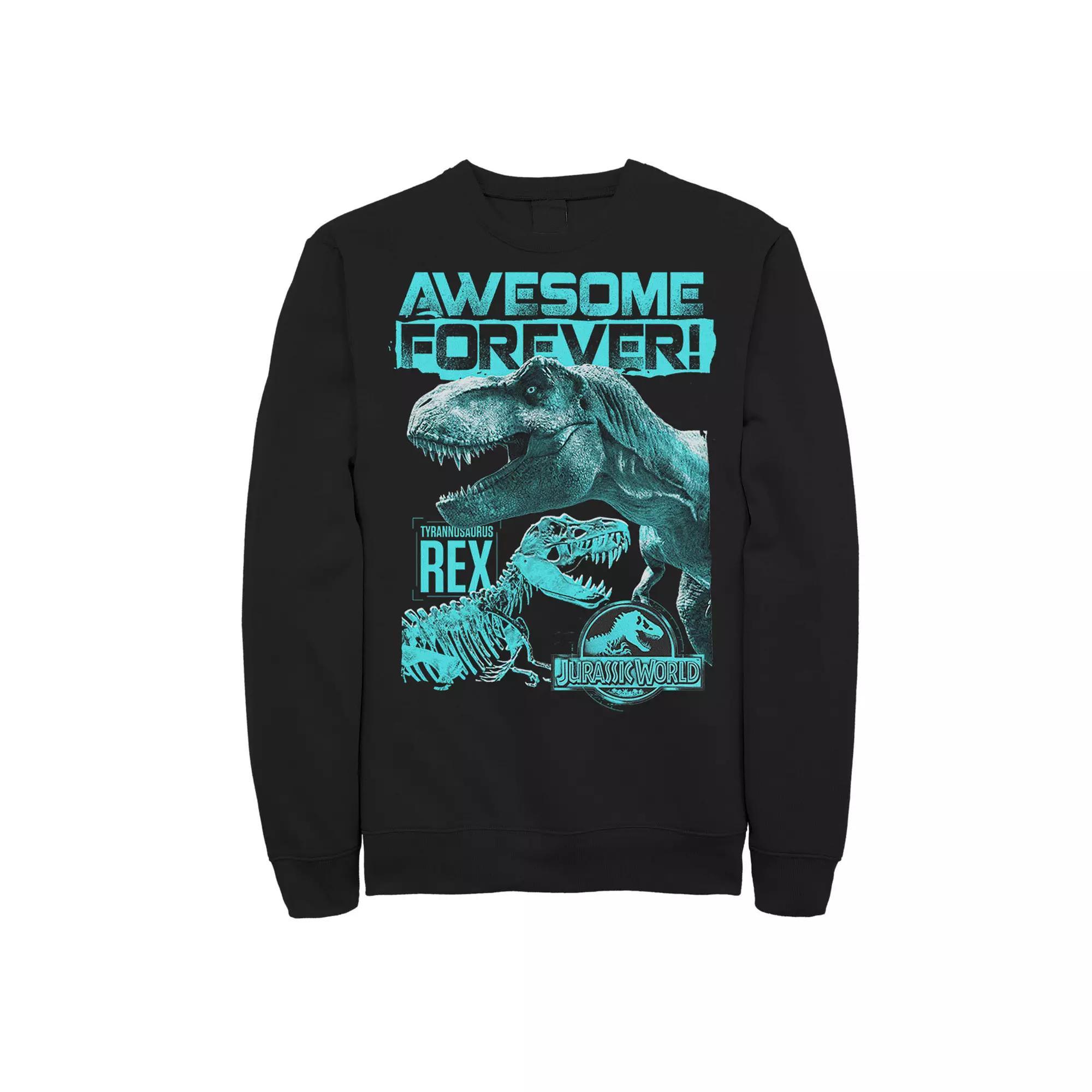 Men's Jurassic World Two T-Rex Awesome Forever Sweatshirt, Size: 3XL, Black Product Image