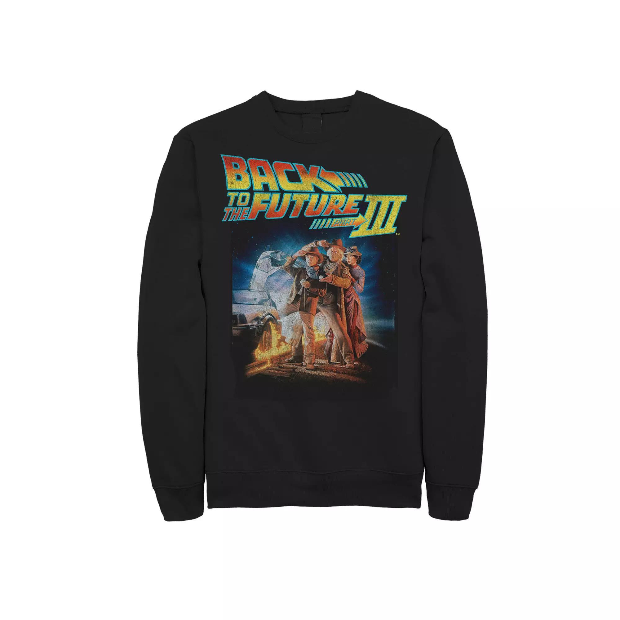 Men's Back to the Future III Sweatshirt, Size: Large, Black Product Image