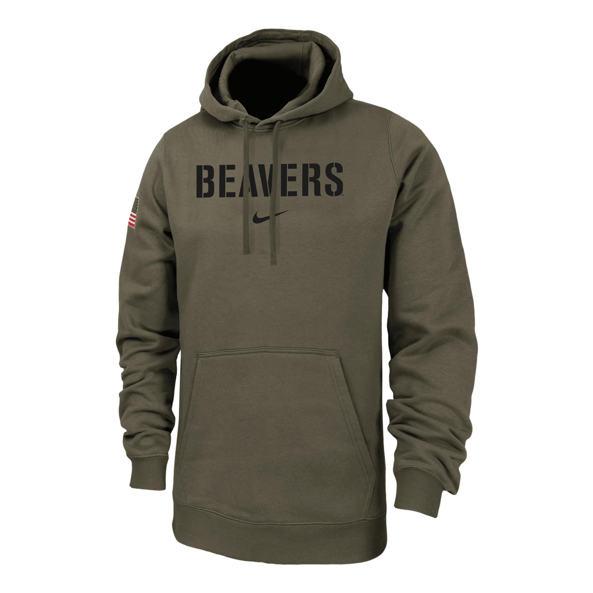 Men's Nike Olive Minnesota Golden Gophers Military Pack Club Fleece Pullover Hoodie, Size: Medium, Team Product Image