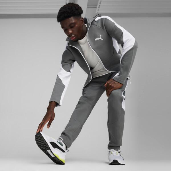 PUMA EVOSTRIPE Full-Zip Men's Hoodie in Mineral Grey Product Image