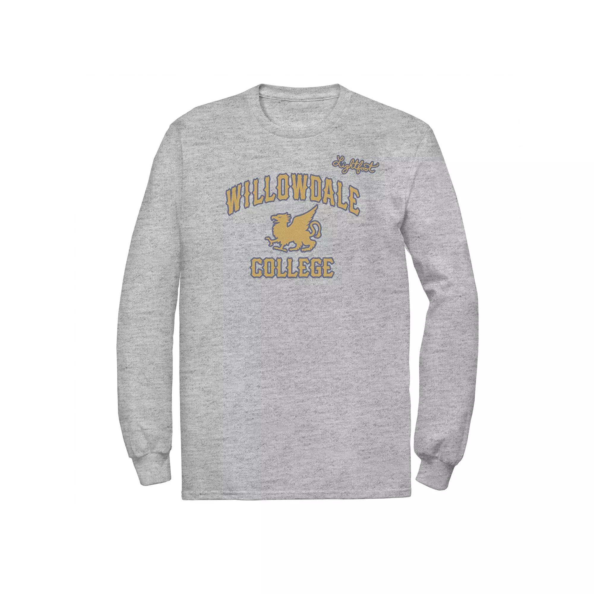 Disney / Pixar's Onward Men's Willowdale College Logo Tee, Size: Small, Athletic Grey Product Image