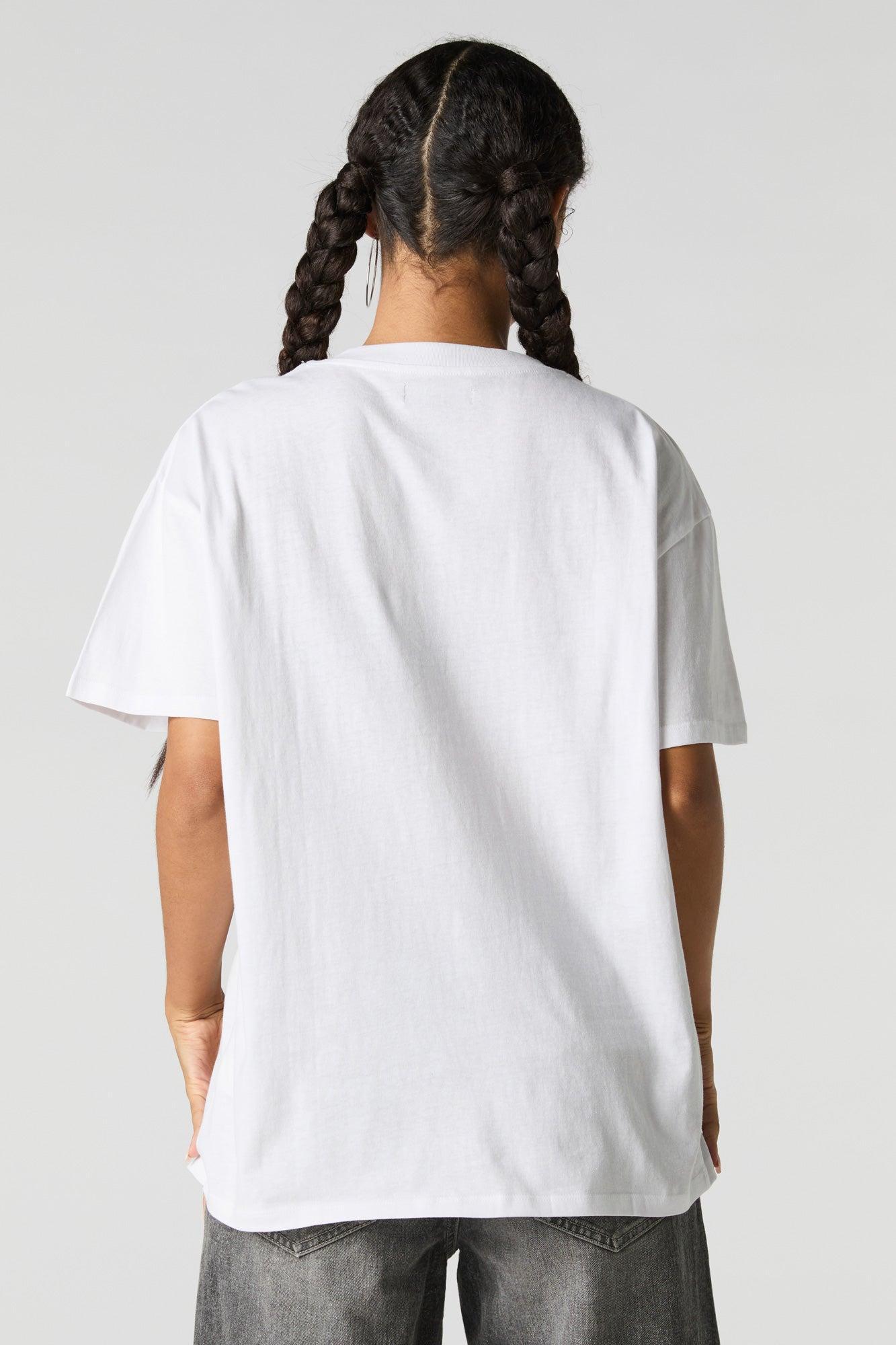 Sporty Graphic V-Neck Boyfriend T-Shirt Female Product Image