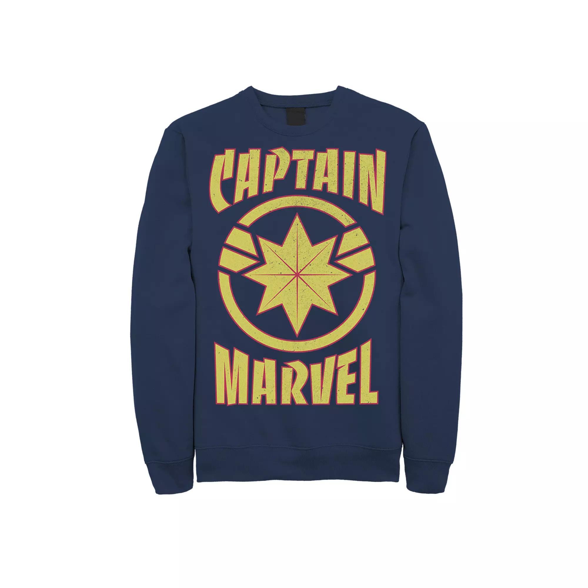 Men's Marvel Captain Marvel Pop Logo Fleece, Size: XL, Blue Product Image