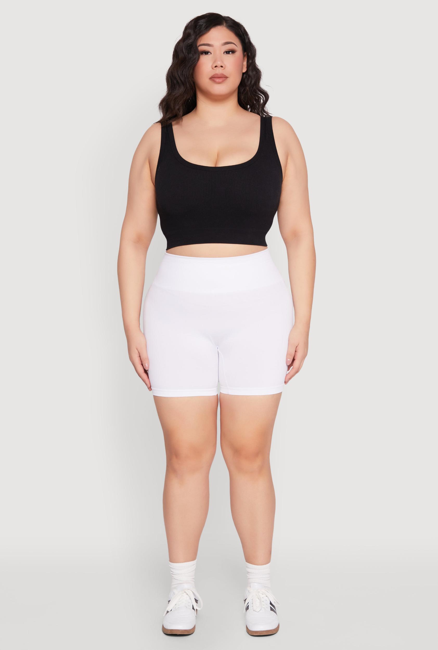 Womens Plus Size Seamless Biker Shorts Product Image