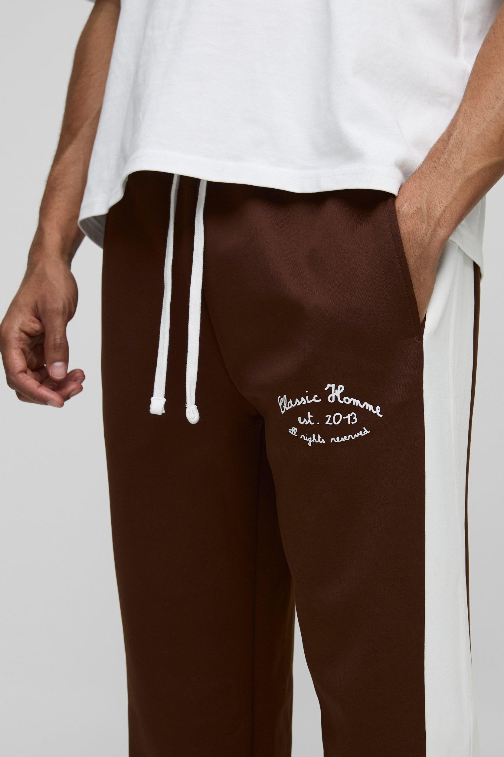 Relaxed Homme Side Stripe Tricot Sweatpants | boohooMAN USA Product Image