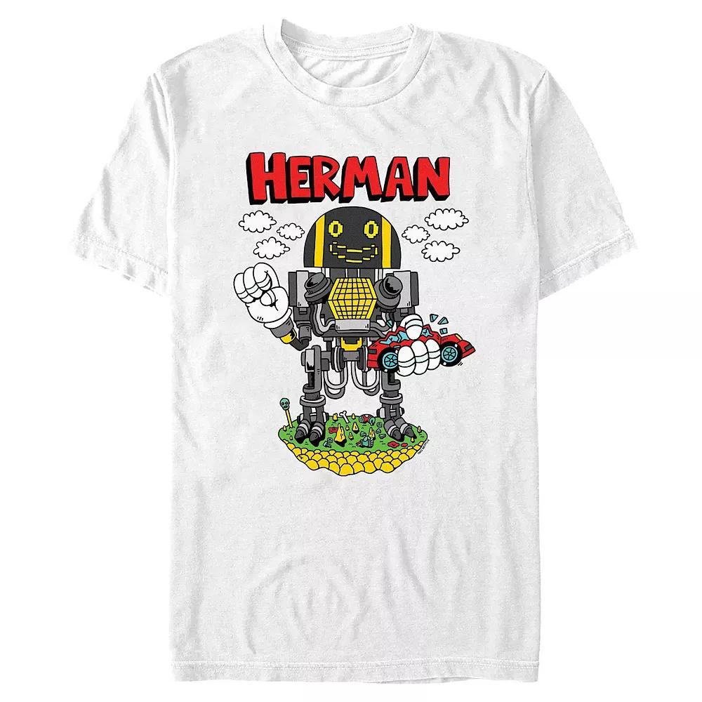 Men's The Electric State Herman Playing Graphic Tee, Size: XXL, White Product Image
