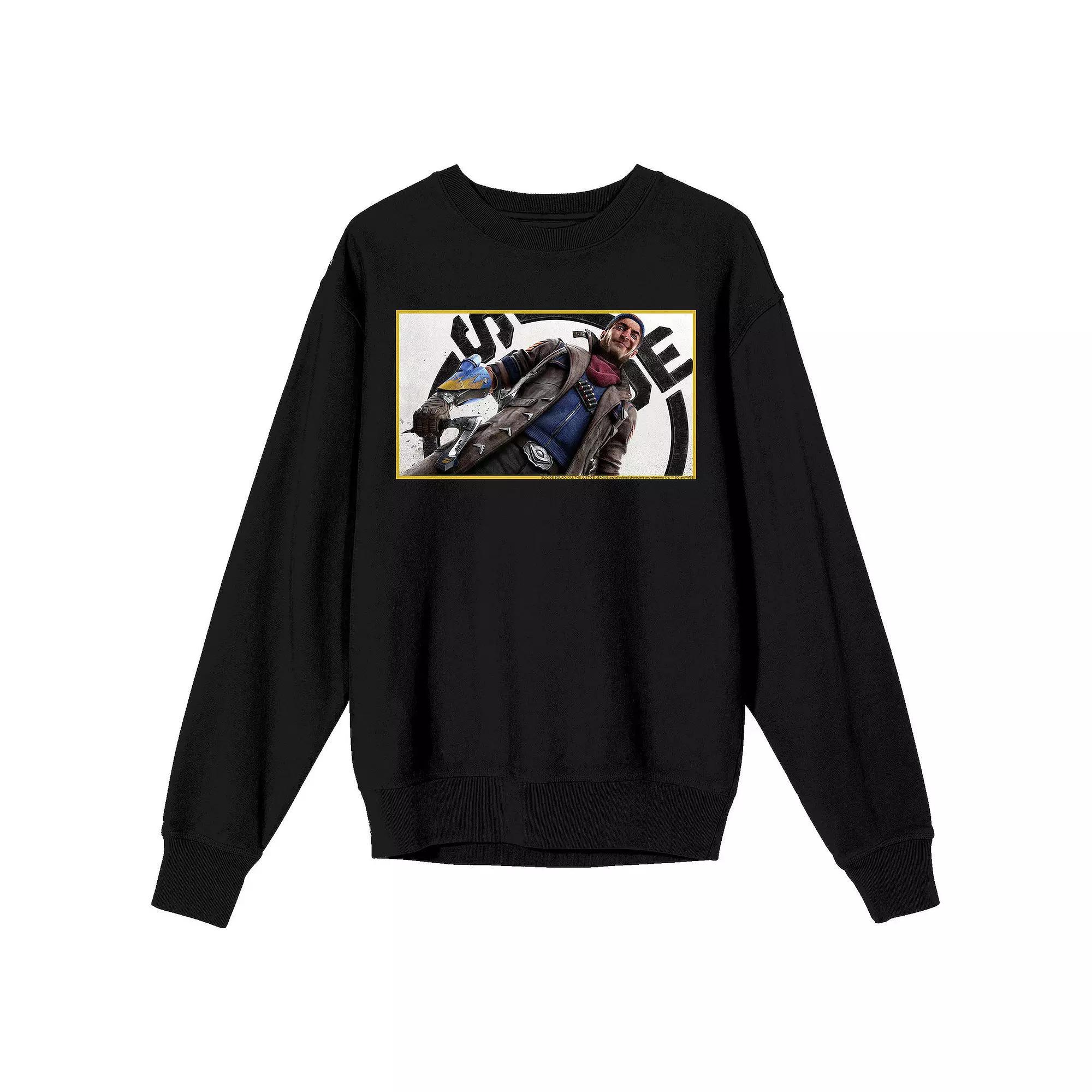 Men's DC Comics Suicide Squad Captain Long Sleeve Graphic Tee, Size: Large, Black Product Image