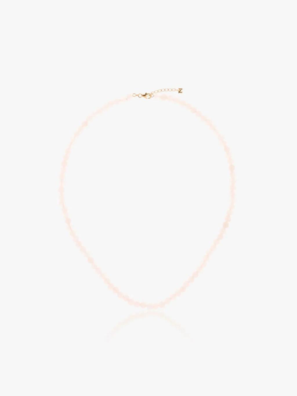 MATEO 14kt Yellow Gold Rose Quartz Necklace Product Image
