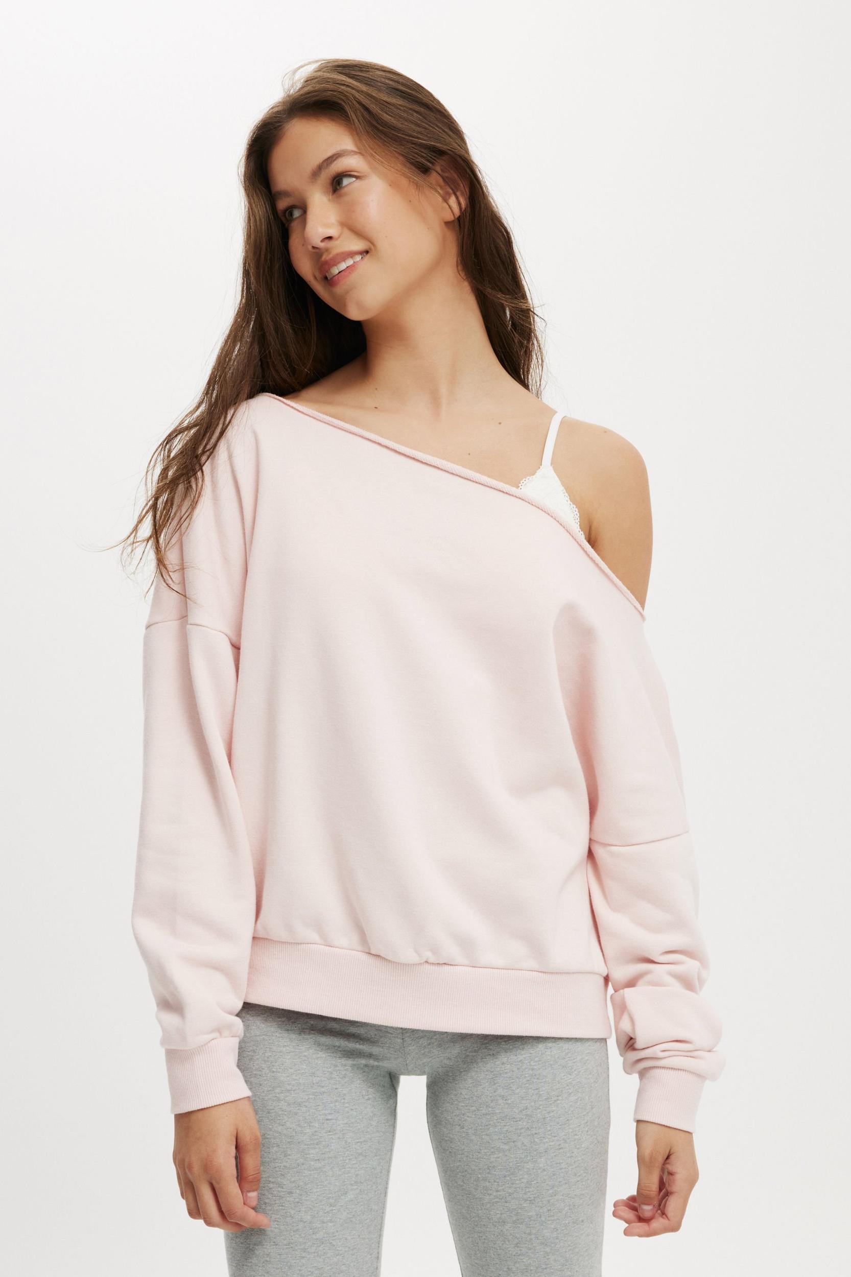 Classic Fleece Off The Shoulder Sweatshirt Product Image