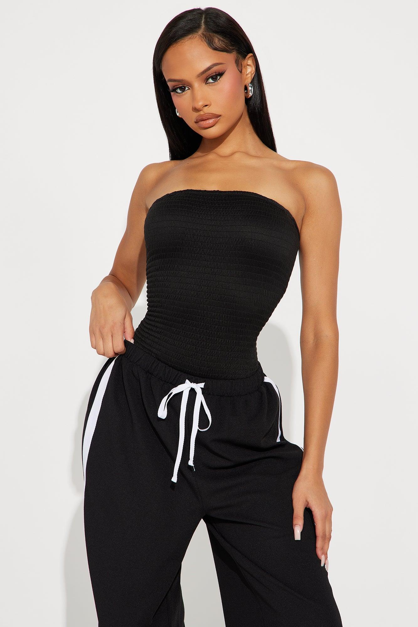 Moxie Strapless Jumpsuit - Black Product Image