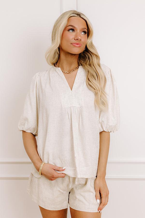 Oceanside Bliss Linen-Blend Top Product Image