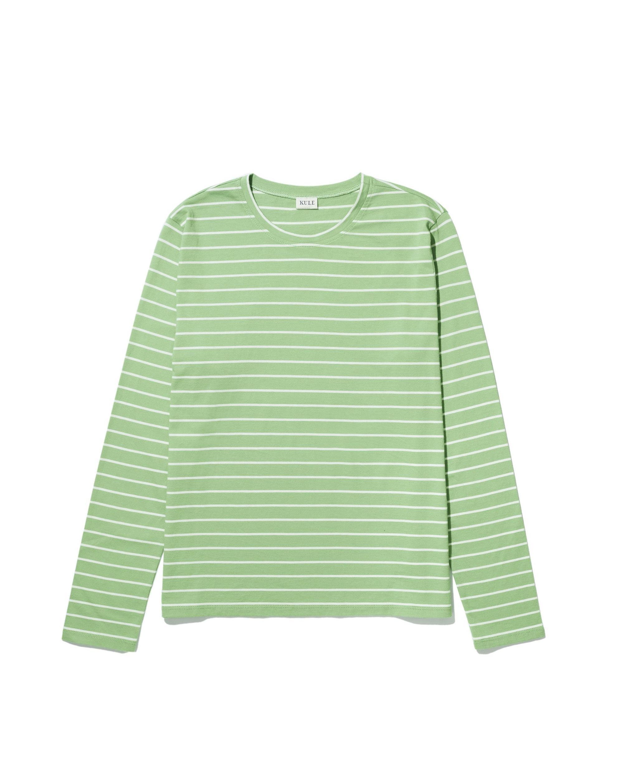 The Modern Long - Avocado/White Pinstripe Female Product Image