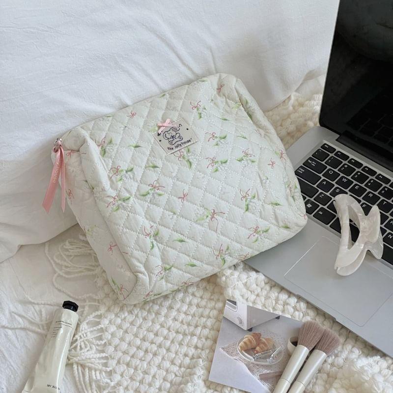 Floral Print Fabric Makeup Bag (Various Designs) Product Image