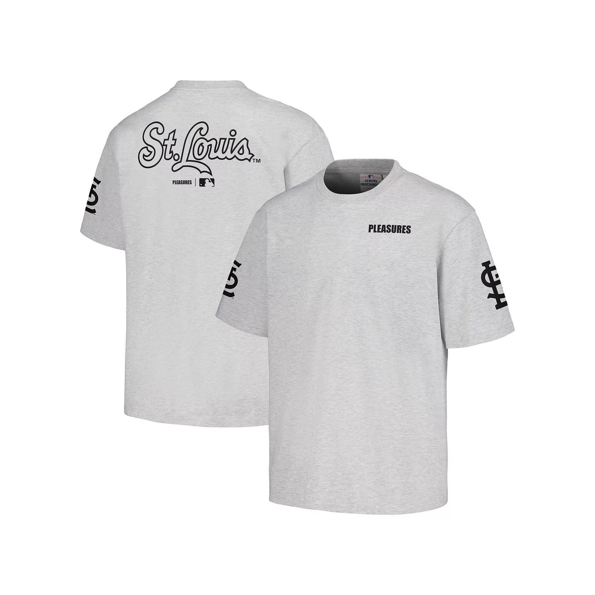 Men's PLEASURES  Gray St. Louis Cardinals Team T-Shirt, Size: XL, Grey Product Image