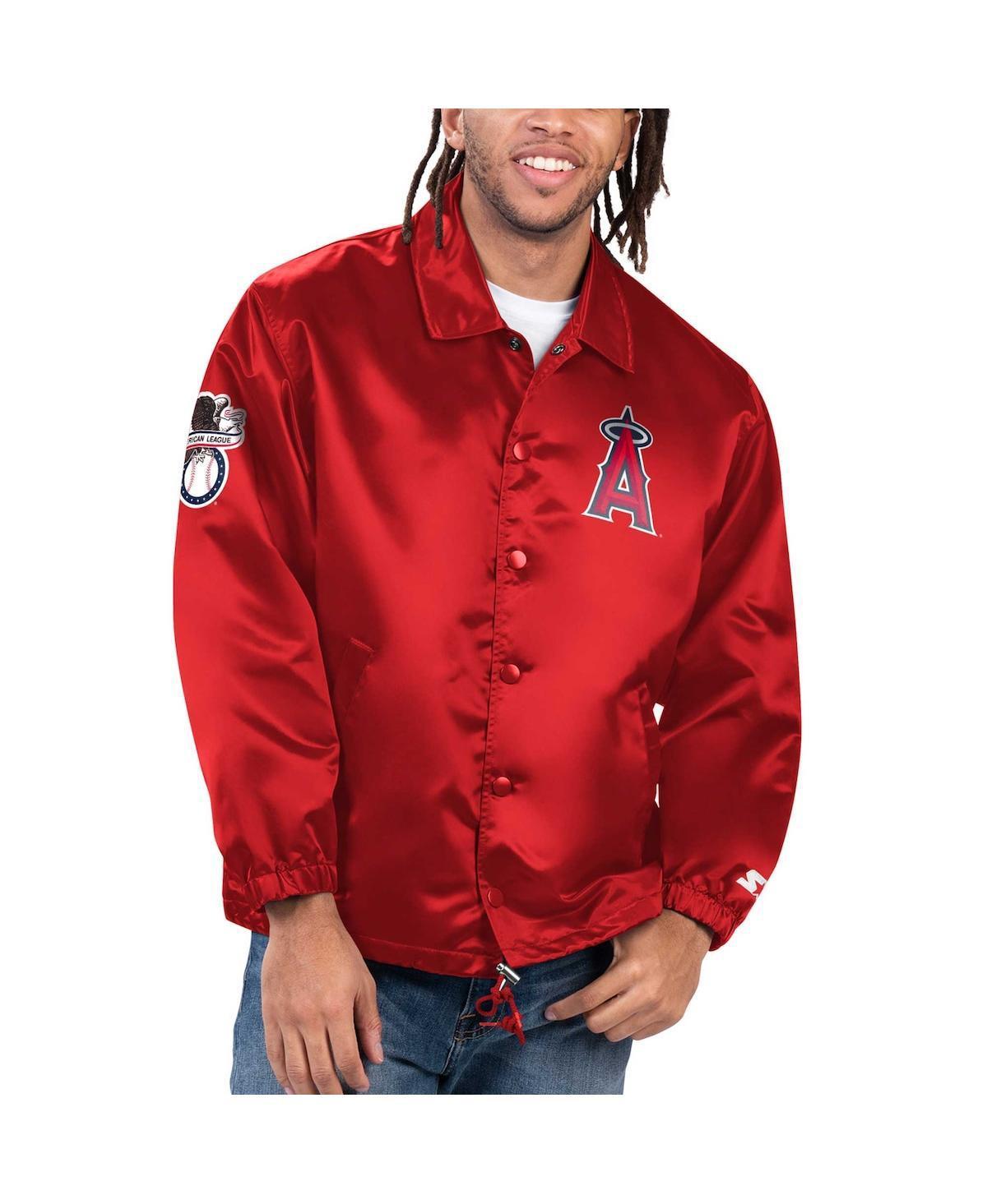 Men's Starter Royal New York Mets Option Route Satin Full-Snap Jacket, Size: Large, Blue Product Image
