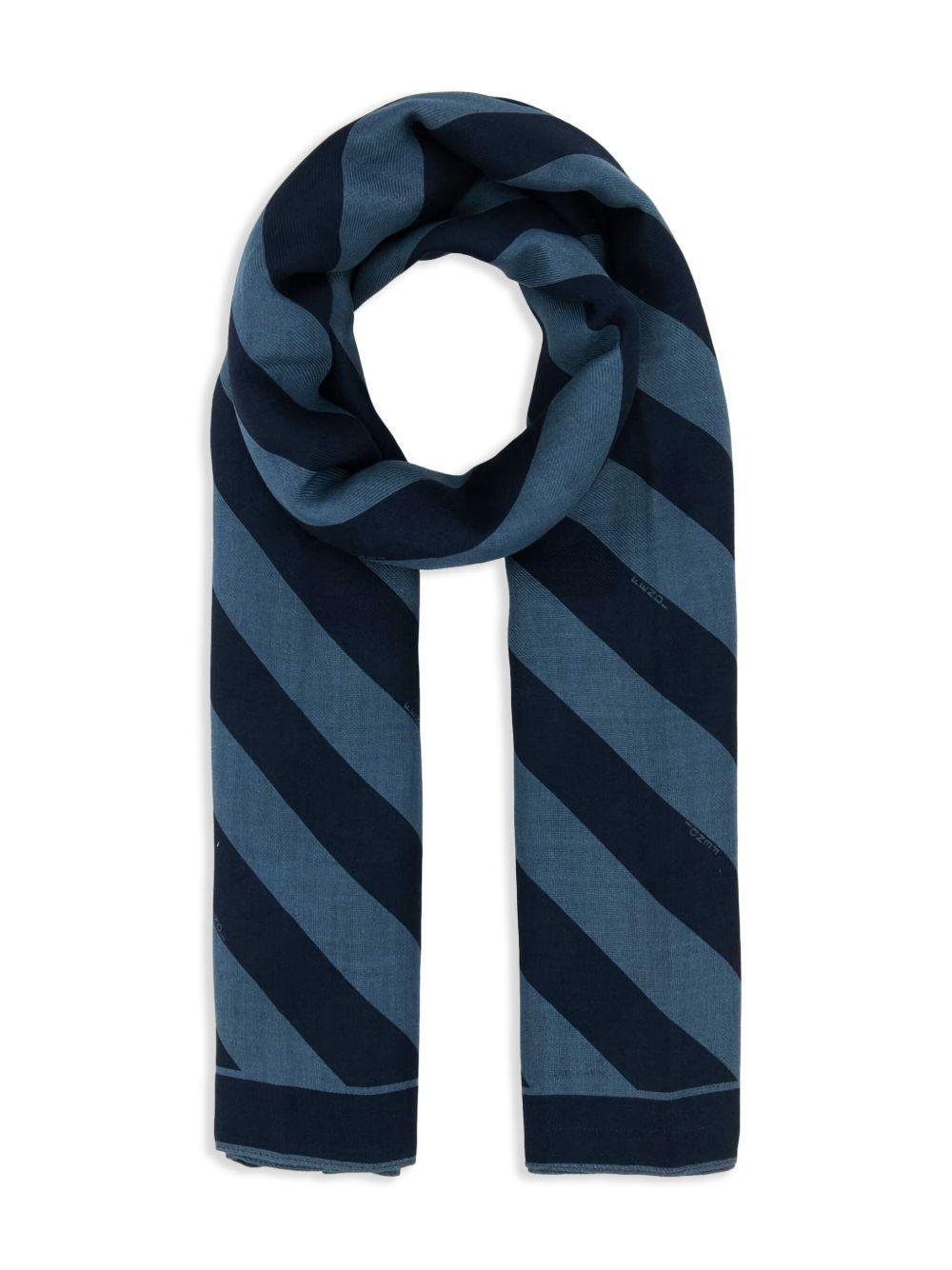 FENDI Men Embroidered Wool And Linen Scarf In Multicolor Product Image