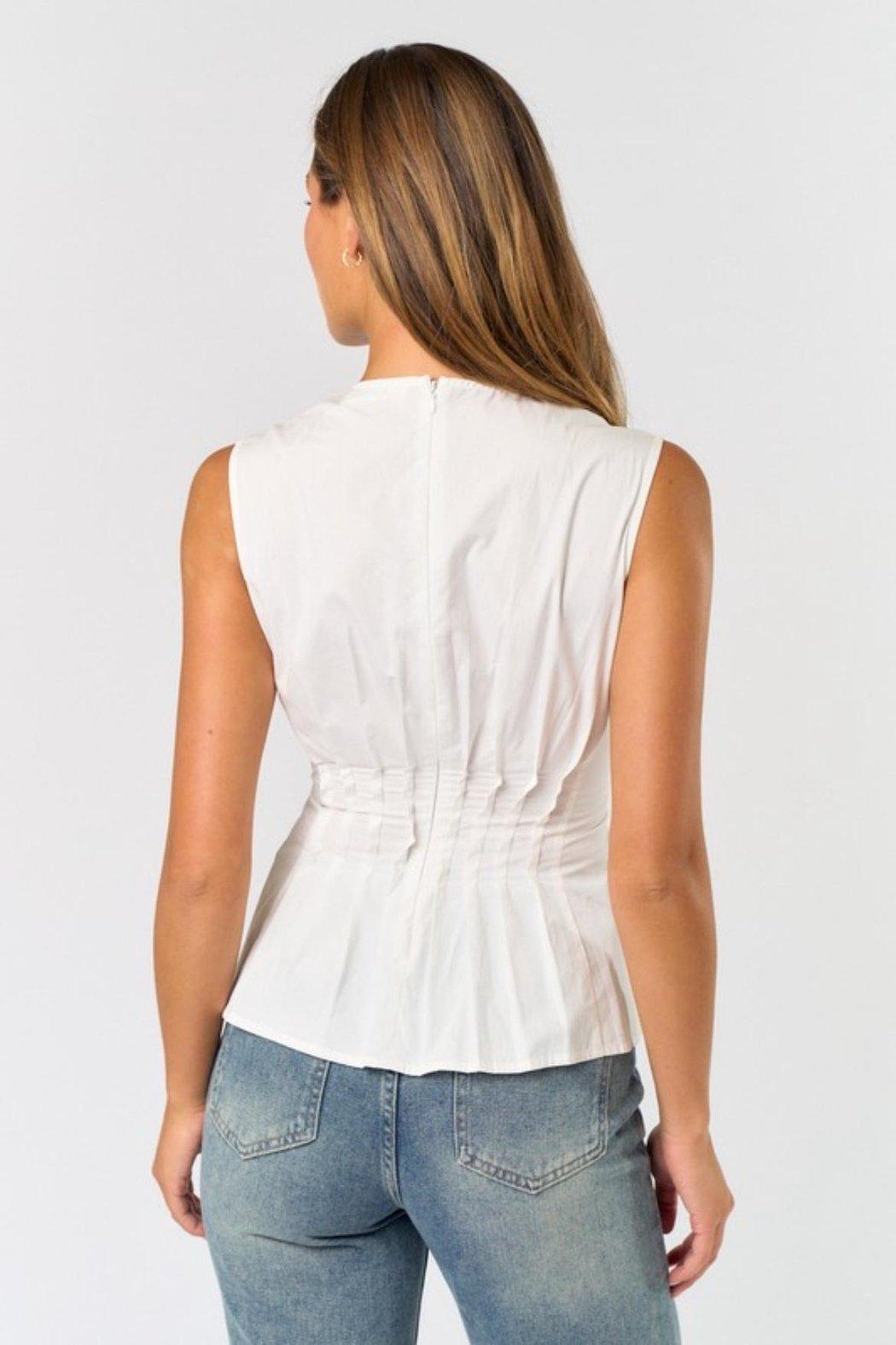Pleated Poplin Top Product Image