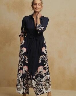 Floral Maxi Shirt Dress Product Image