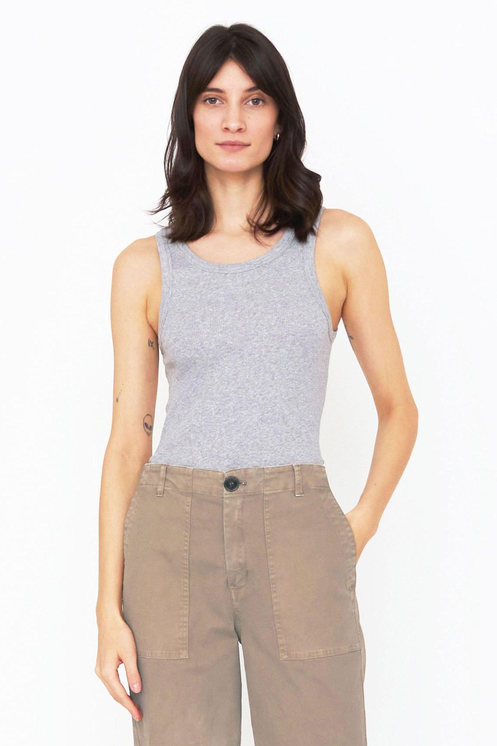 The Ribbed Lenny - Heather Grey Female Product Image