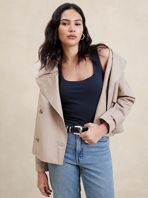 Soft Stretch Square-Neck Top Product Image