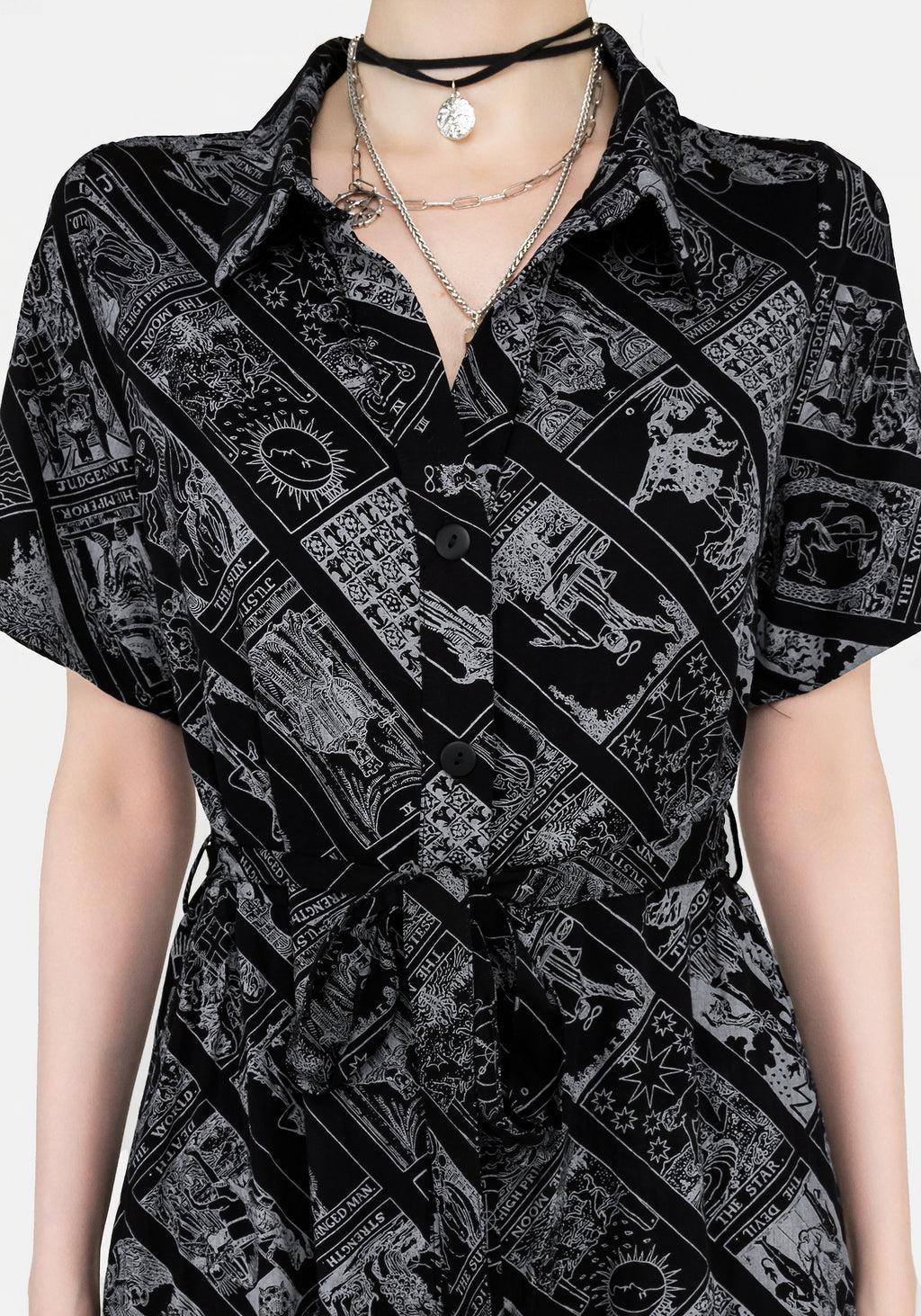 Cartomancy Midi Shirt Dress Product Image