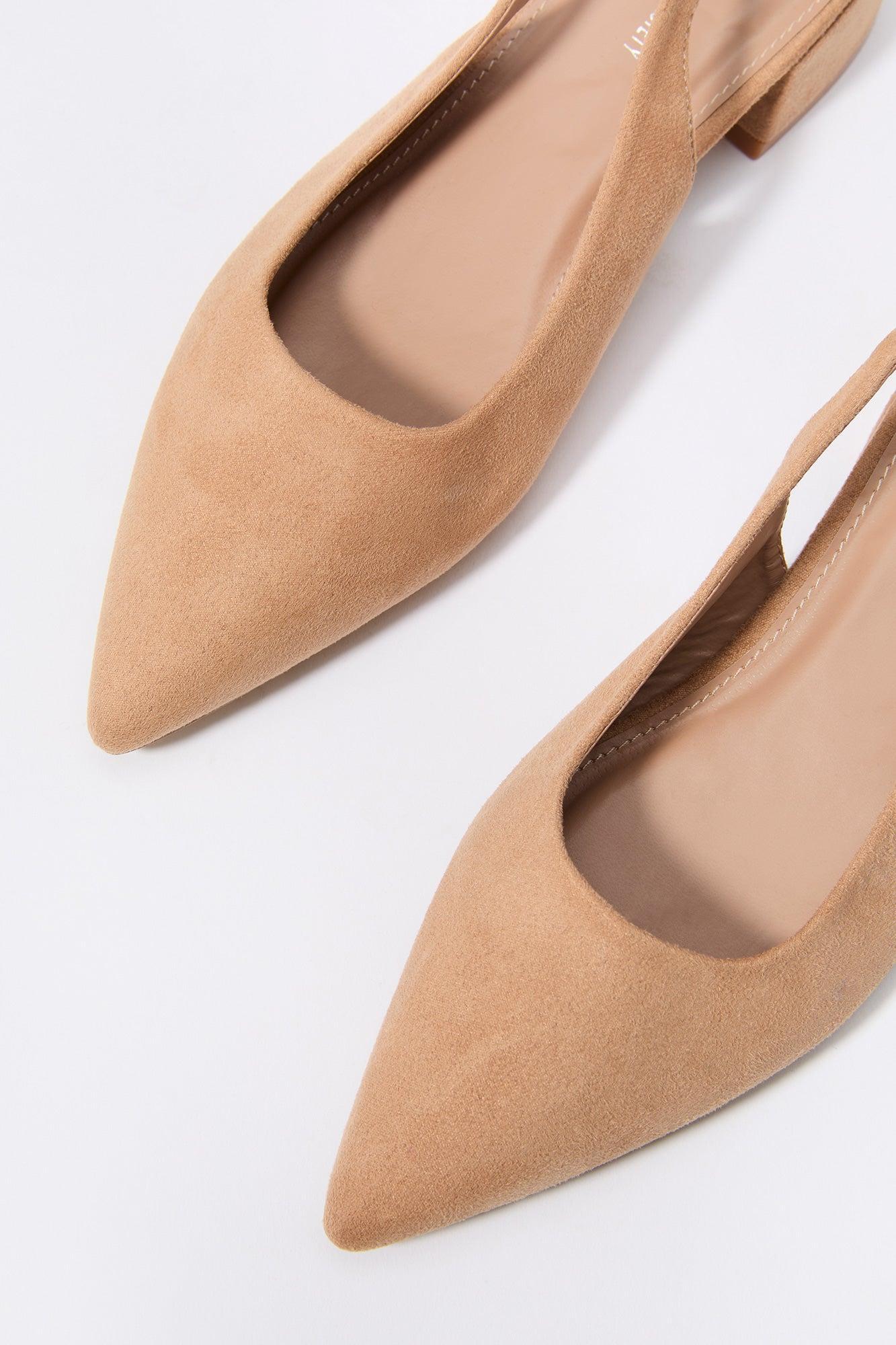 Faux Leather Slingback Low Heel Female Product Image