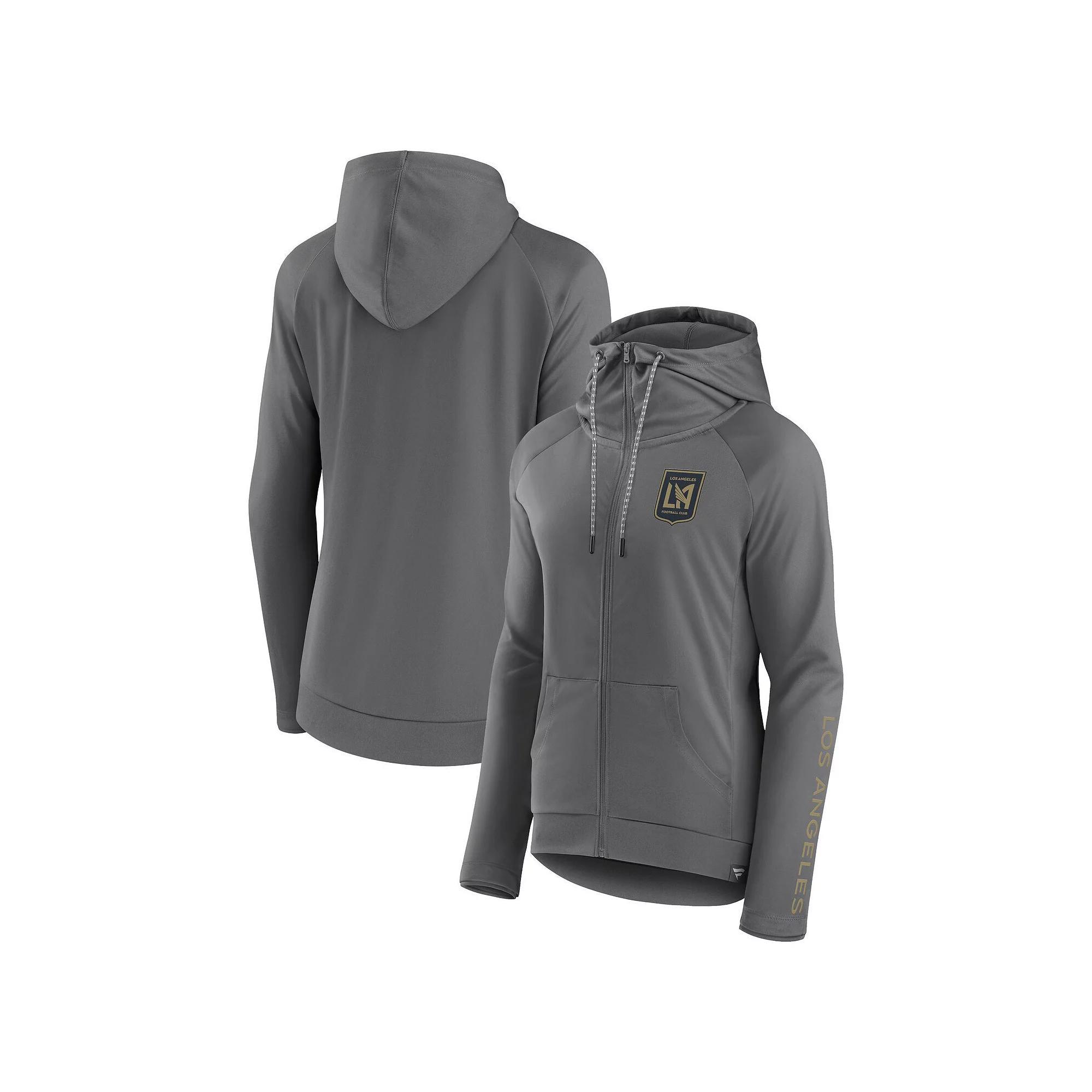 Women's Fanatics Red/Black Atlanta United FC Iconic Raglan Full-Zip Hoodie, Size: Medium, Atu Red Product Image