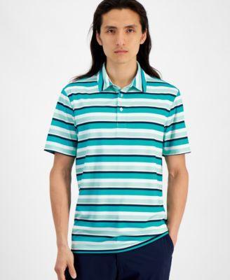 Club Room Mens Post Regular-Fit Stripe Performance Tech Polo Shirt, Created for Macys Product Image
