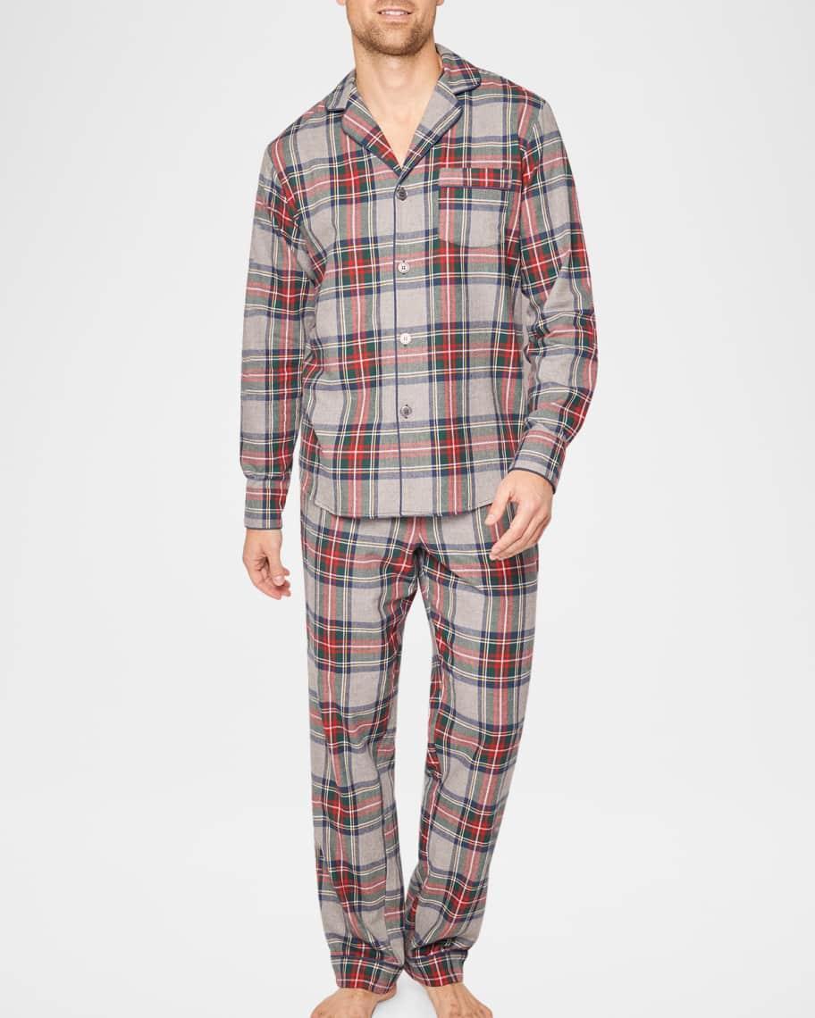 Mens Westminster Tartan Long Cotton Pajama Set Product Image