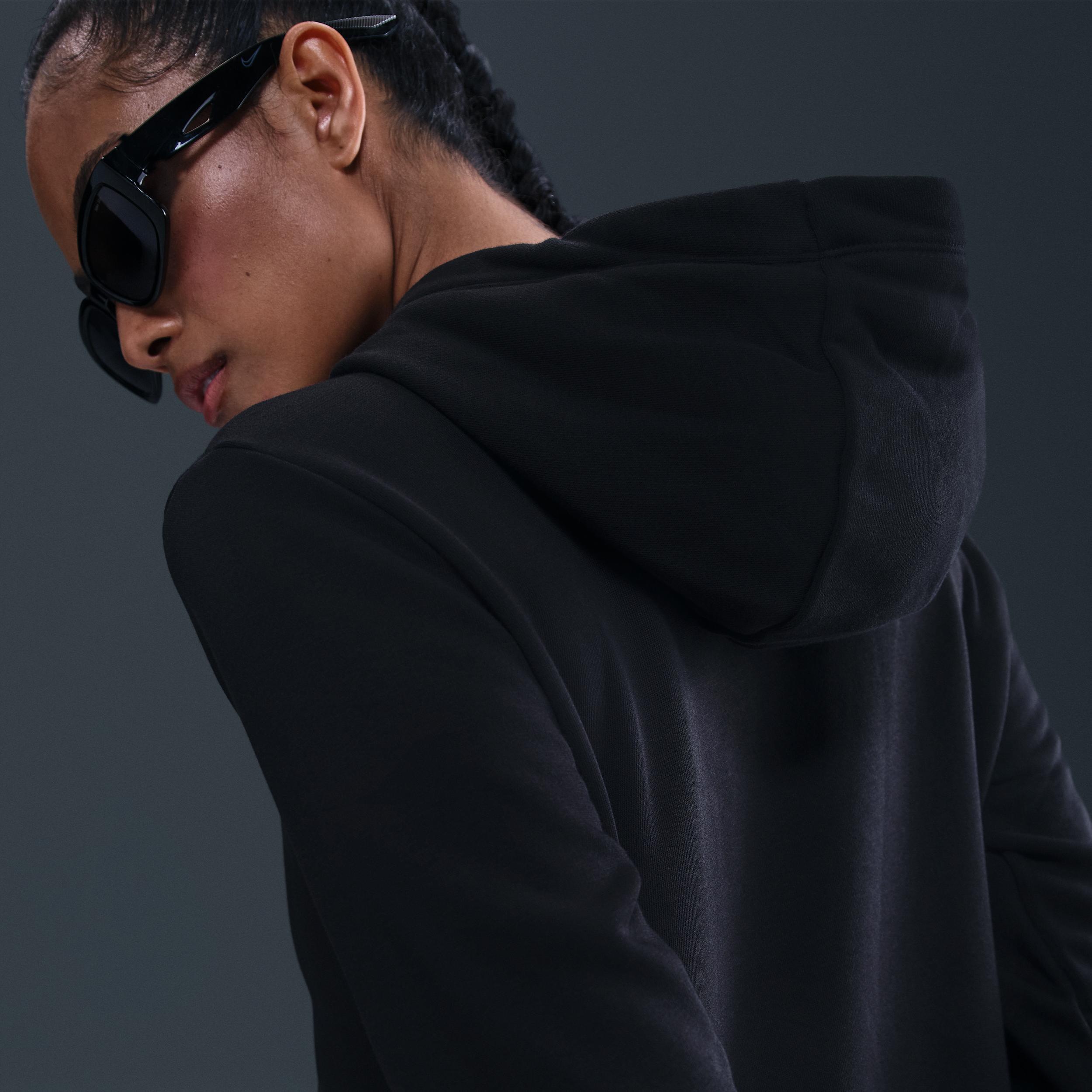 Women's Nike Sportswear Club Large Logo Fleece Hoodie, Size: XS, Black Product Image