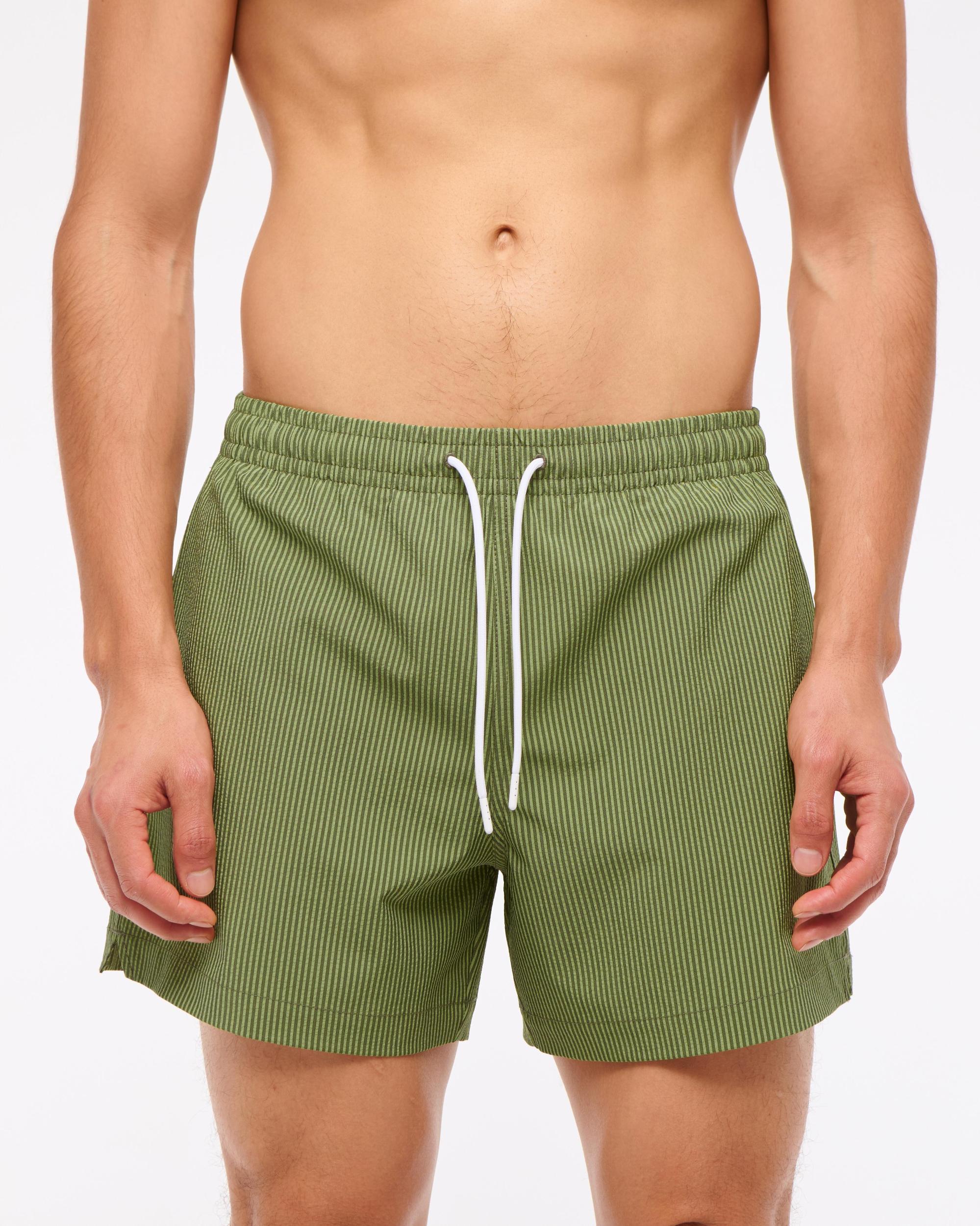 Pull-On Wide Seersucker Swim Trunk Product Image