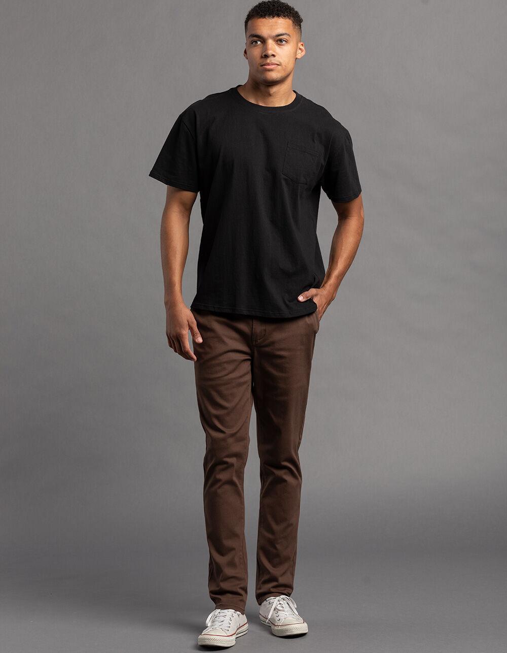 RSQ Mens Slim Chino Pants - DARK BROWN Product Image