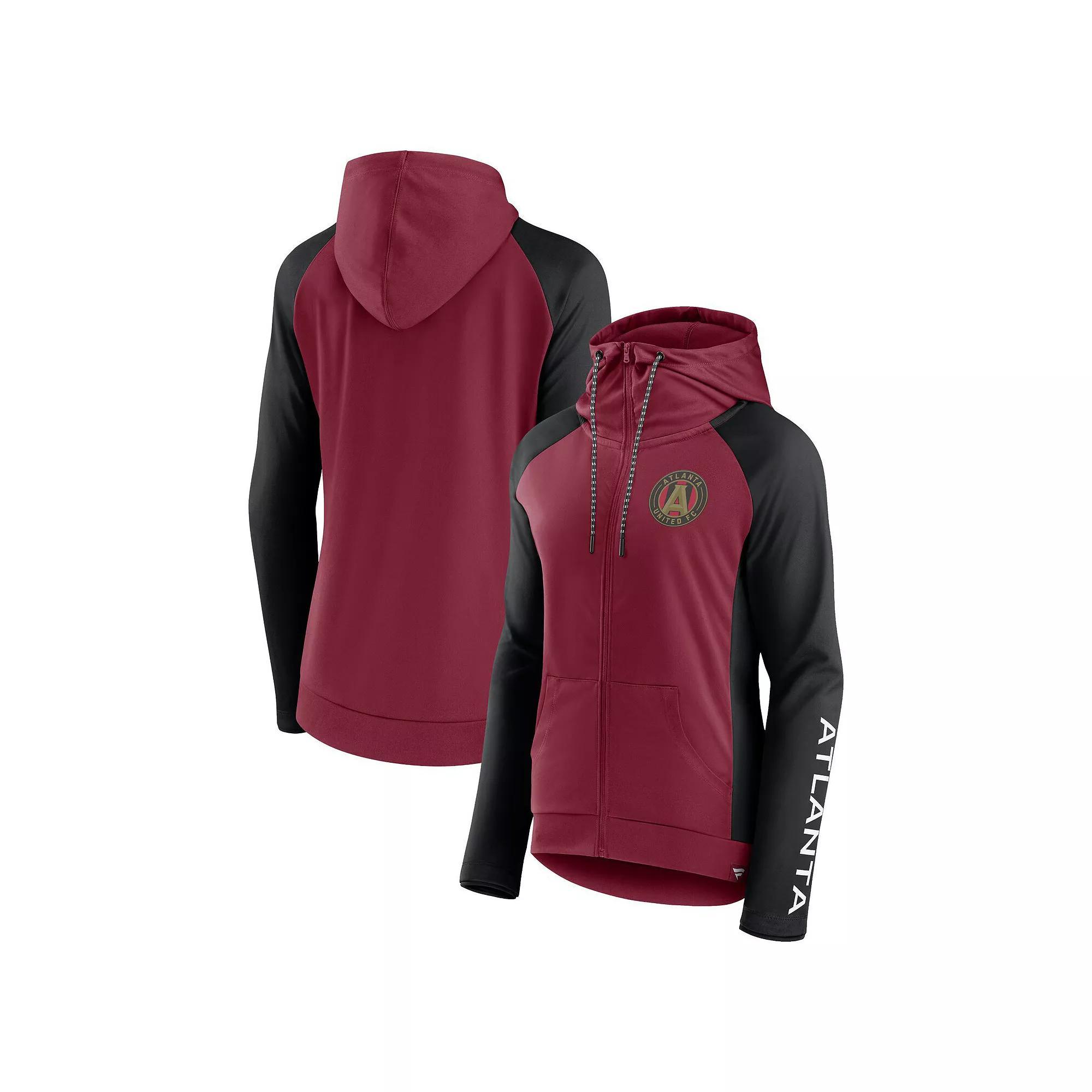 Women's Fanatics Gray LAFC Iconic Raglan Full-Zip Hoodie, Size: XS, Lfc Grey Product Image