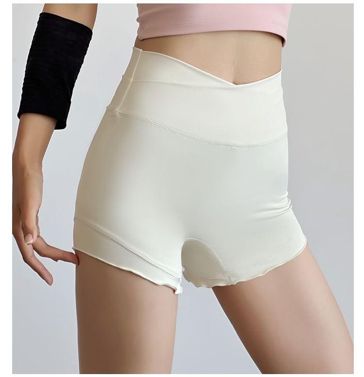 Frill Trim Plain Sports Shorts Product Image