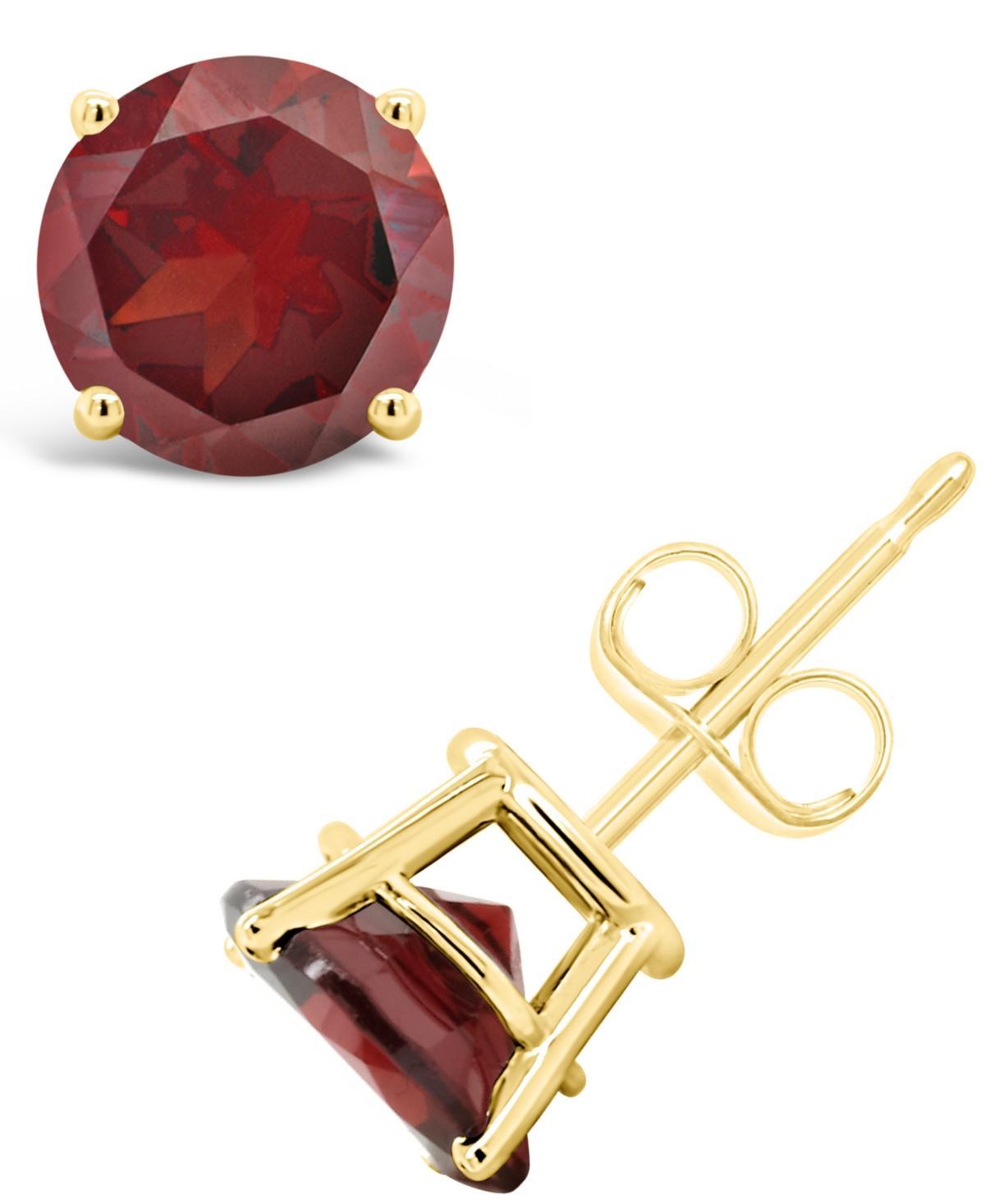 14k Gold Citrine Stud Earrings, Women's, Orange Product Image