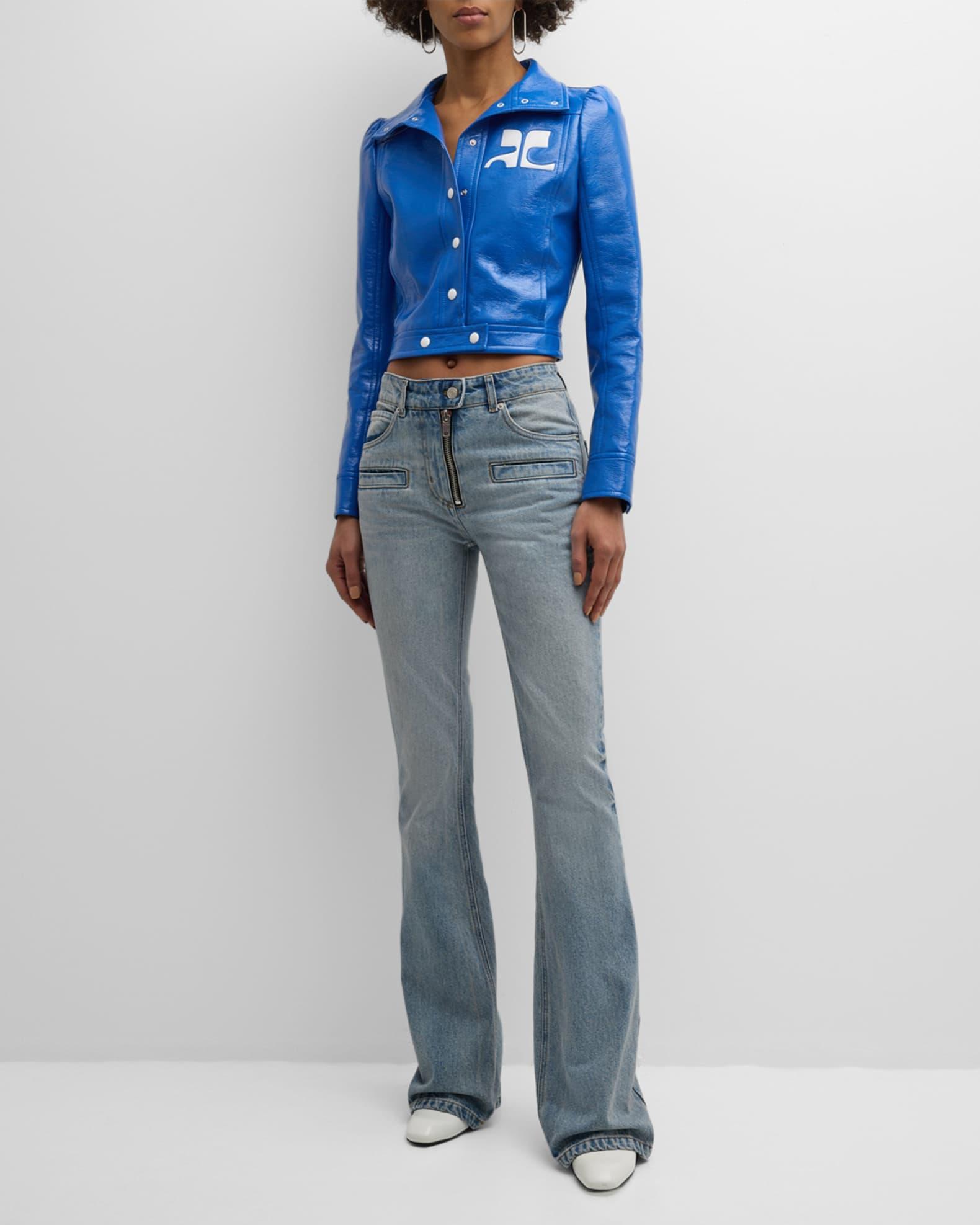 Textured Vinyl Crop Jacket Product Image