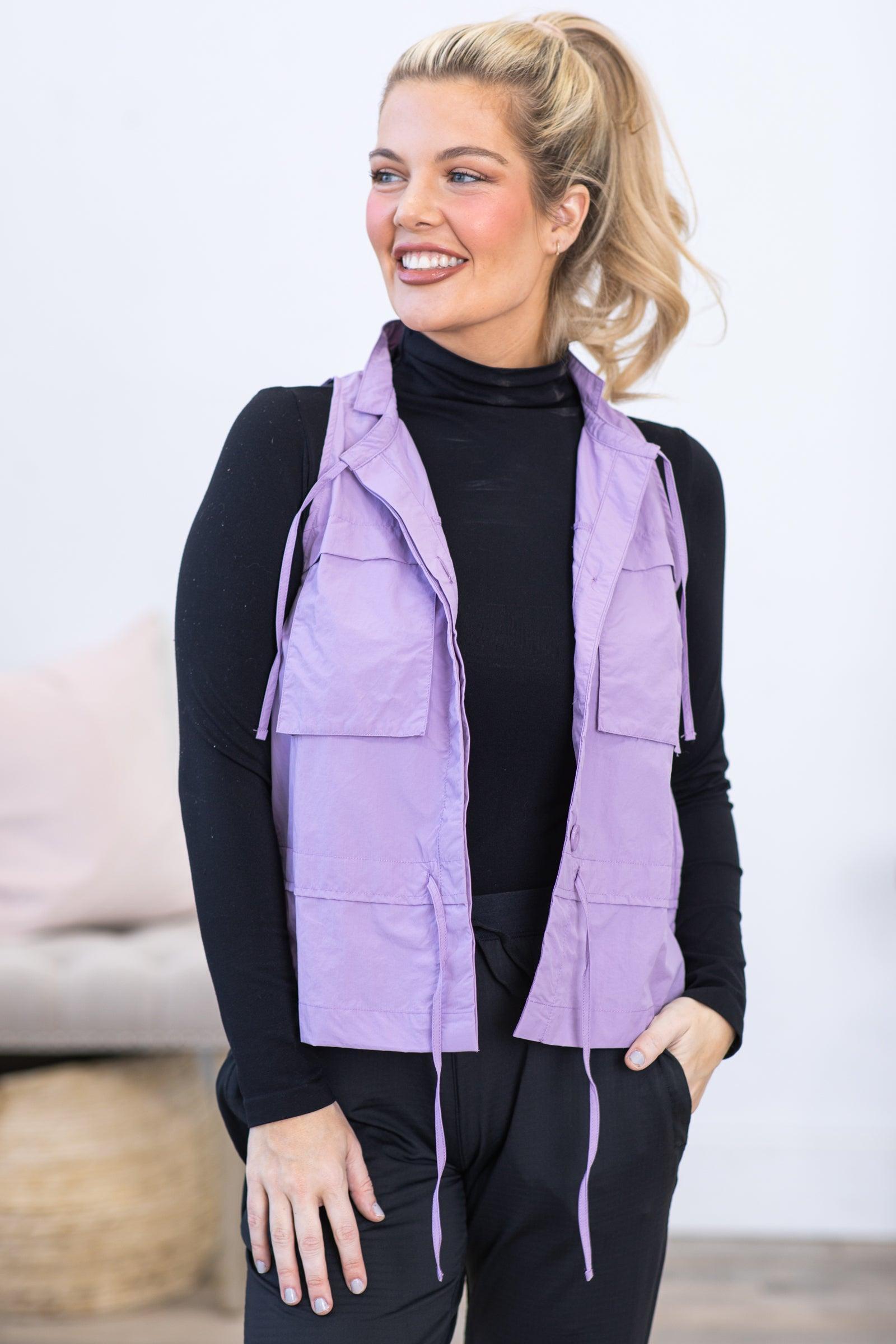 Lilac Nylon Cargo Vest Product Image