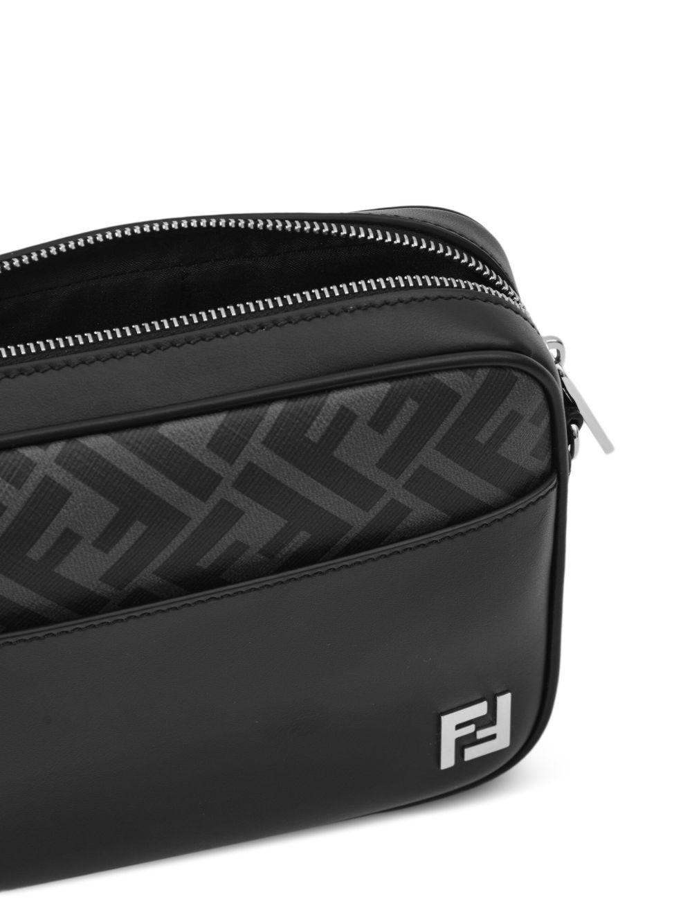 logo leather messenger bag Product Image