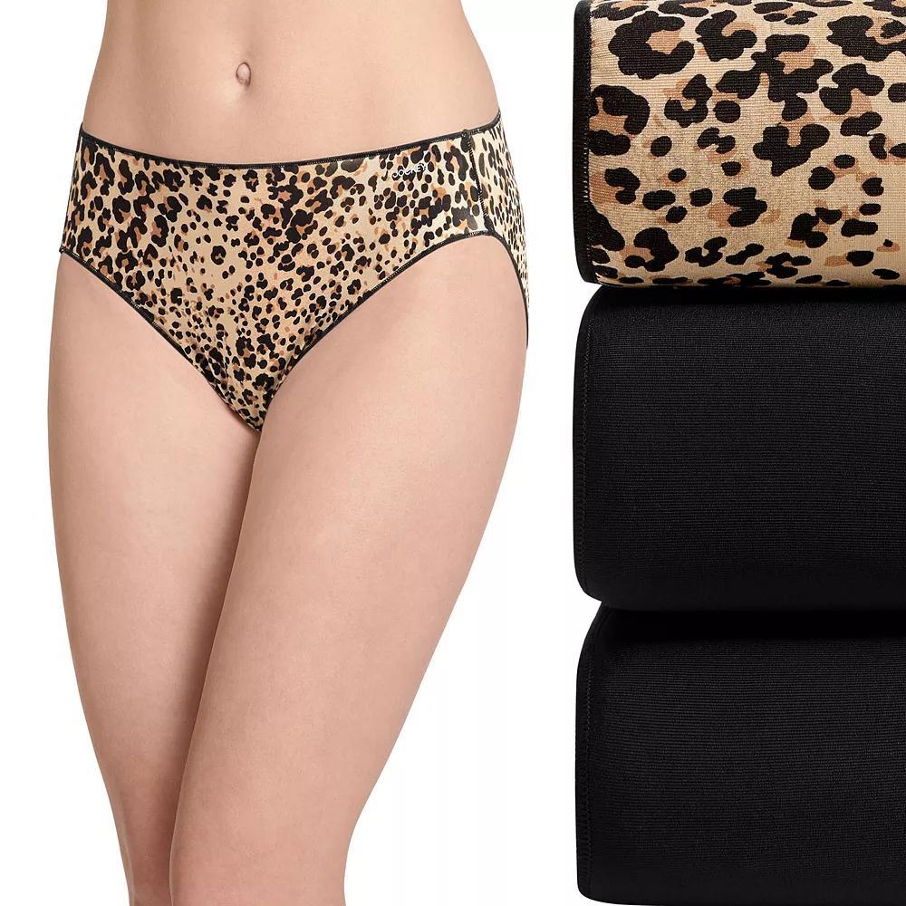 Women's Jockey® No Panty Line Promise® 3-Pack Bikini Panty Set 1770, Size: 5, Black Asst Product Image