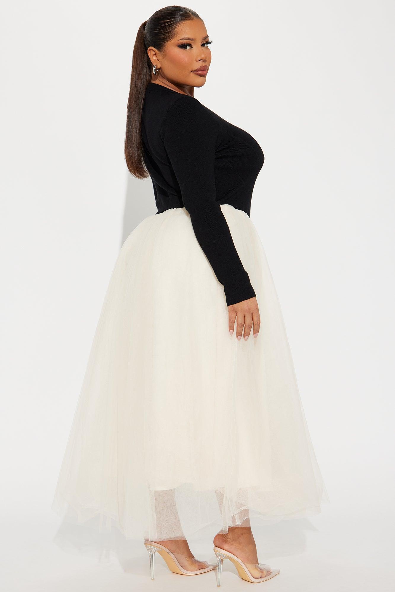 Bella Tulle Maxi Dress - Black/combo Product Image