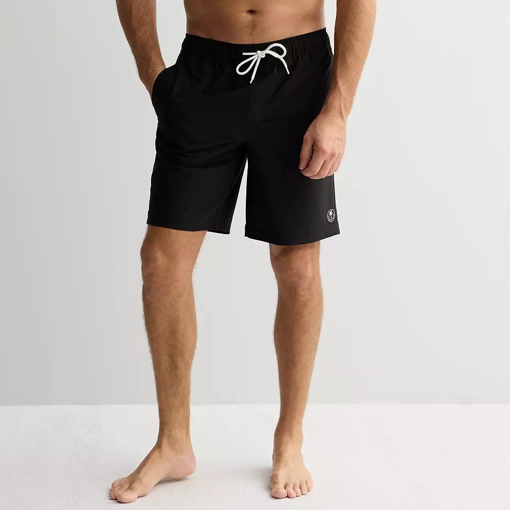 Men's Trinity Coast 9" Swim Trunks, Size: Small 9 INCH, Night Black Product Image