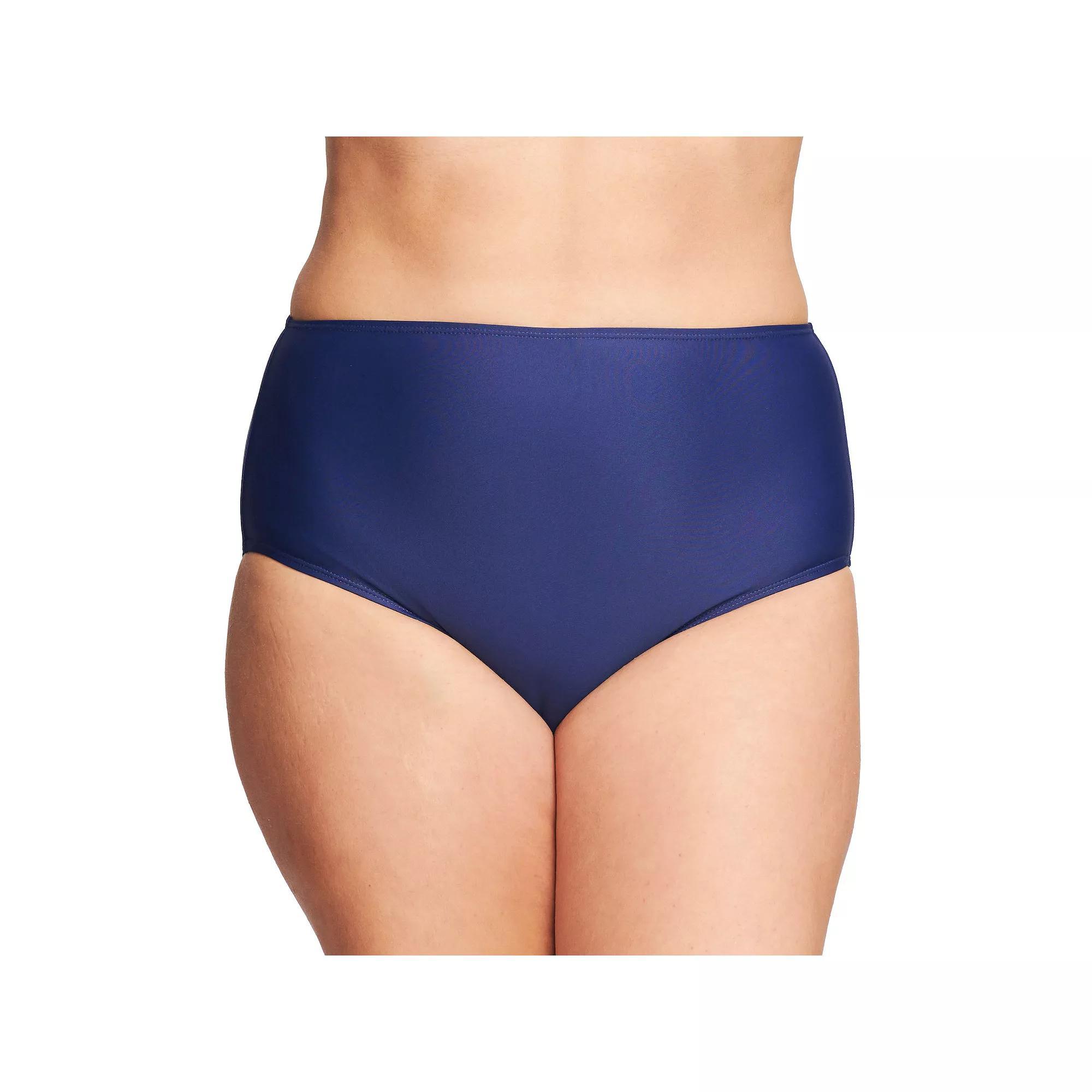 Plus Size Mazu Mid-Waist Swim Briefs, Women's, Size: 24 W, Blue Product Image
